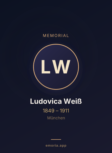 Memorial portrait of Ludovica Weiß