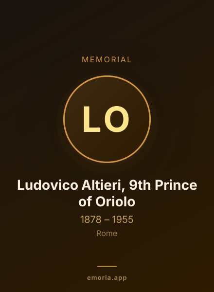 Memorial portrait of Ludovico Altieri, 9th Prince of Oriolo