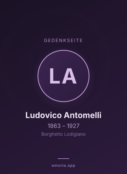 Gedenkportrait von Ludovico Antomelli