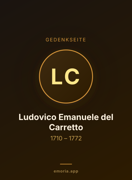 Gedenkportrait von Ludovico Emanuele del Carretto