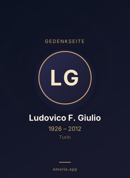 Gedenkportrait von Ludovico F. Giulio
