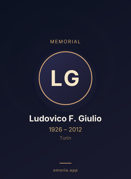 Memorial portrait of Ludovico F. Giulio