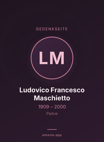 Gedenkportrait von Ludovico Francesco Maschietto