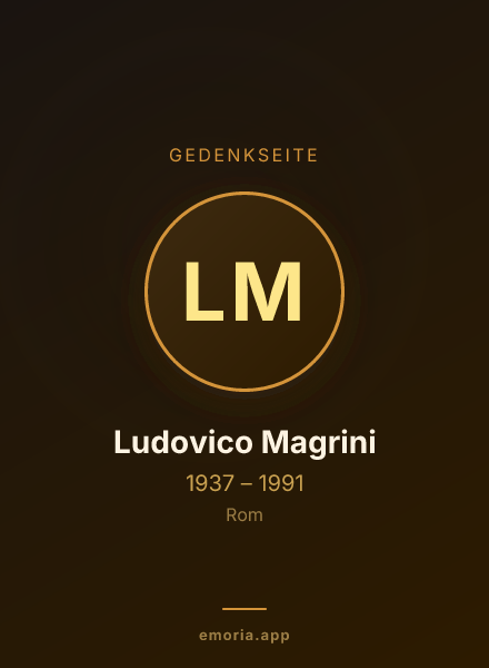 Gedenkportrait von Ludovico Magrini