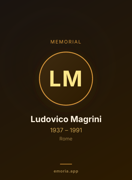 Memorial portrait of Ludovico Magrini