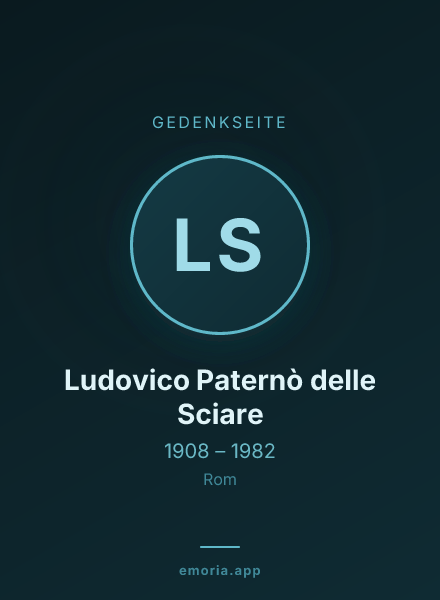 Gedenkportrait von Ludovico Paternò delle Sciare