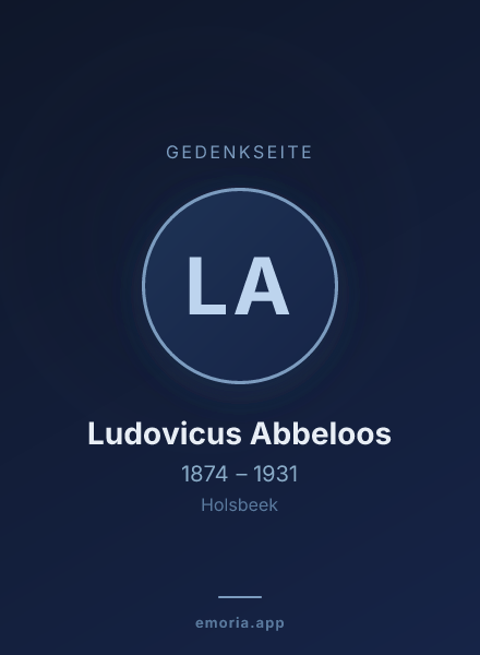Gedenkportrait von Ludovicus Abbeloos