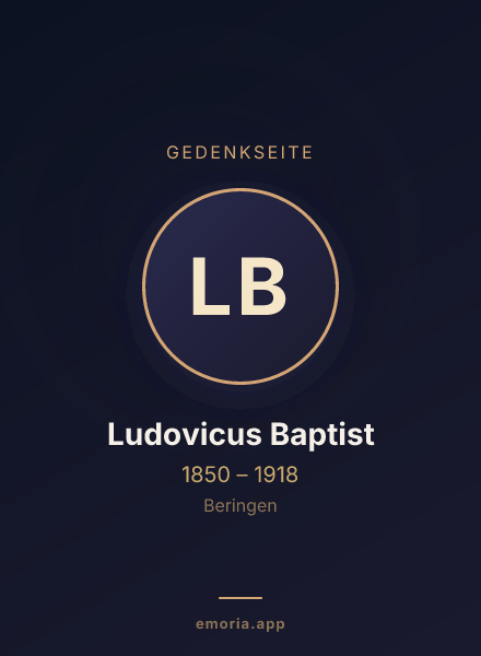 Gedenkportrait von Ludovicus Baptist