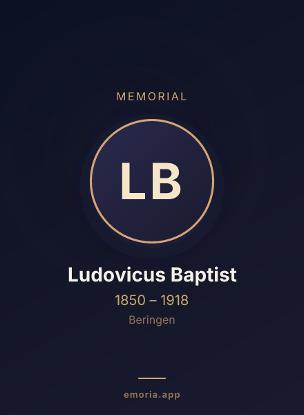 Memorial portrait of Ludovicus Baptist