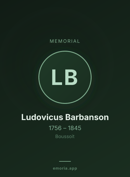 Memorial portrait of Ludovicus Barbanson