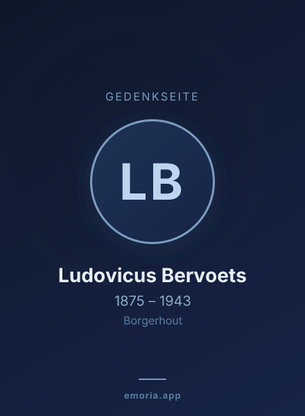 Gedenkportrait von Ludovicus Bervoets