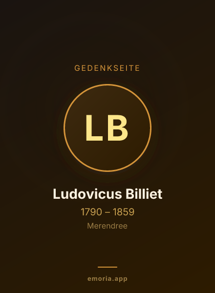 Gedenkportrait von Ludovicus Billiet