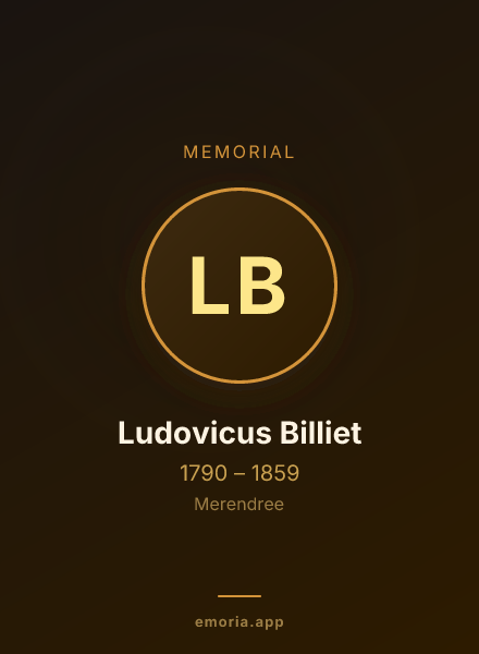 Memorial portrait of Ludovicus Billiet