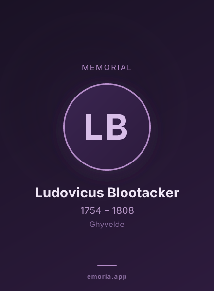 Memorial portrait of Ludovicus Blootacker