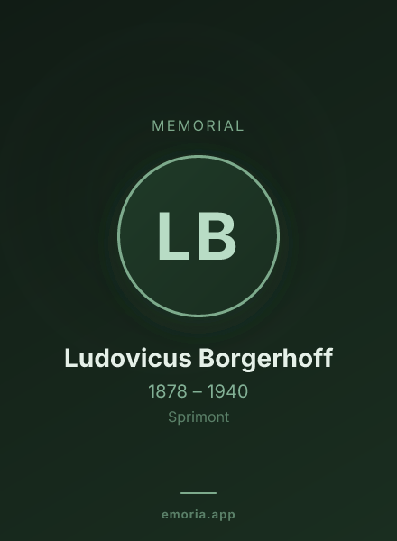Memorial portrait of Ludovicus Borgerhoff