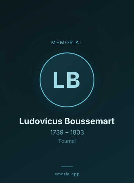 Memorial portrait of Ludovicus Boussemart