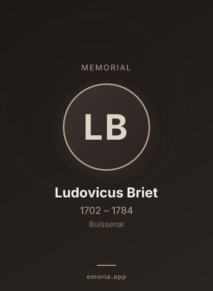 Memorial portrait of Ludovicus Briet