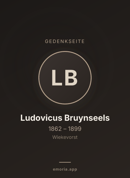 Gedenkportrait von Ludovicus Bruynseels