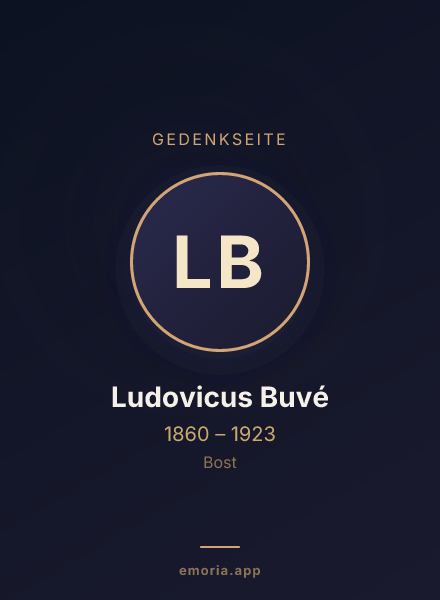 Gedenkportrait von Ludovicus Buvé