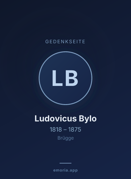 Gedenkportrait von Ludovicus Bylo