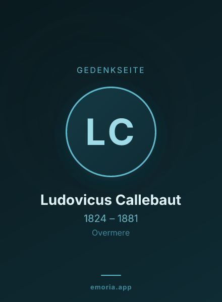 Gedenkportrait von Ludovicus Callebaut