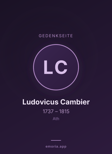 Gedenkportrait von Ludovicus Cambier