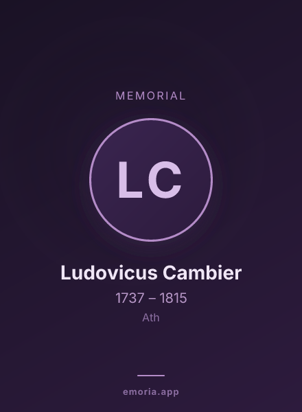 Memorial portrait of Ludovicus Cambier