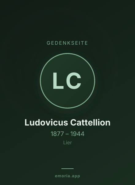 Gedenkportrait von Ludovicus Cattellion