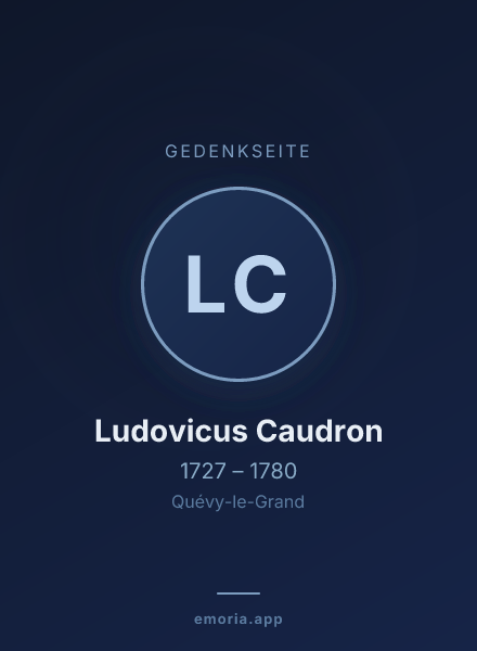 Gedenkportrait von Ludovicus Caudron