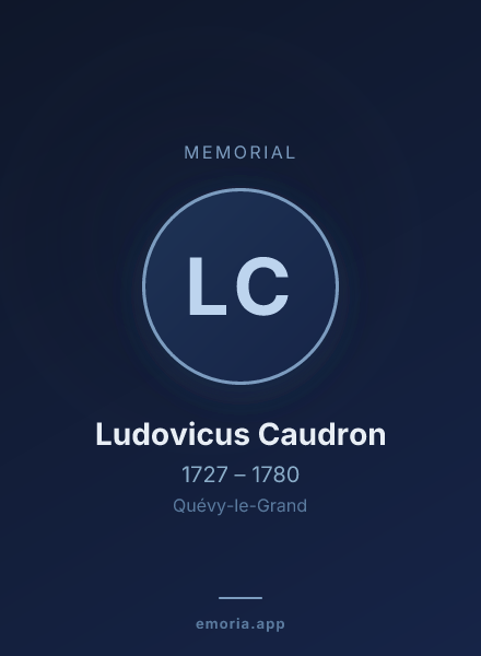 Memorial portrait of Ludovicus Caudron