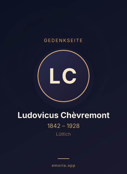 Gedenkportrait von Ludovicus Chèvremont