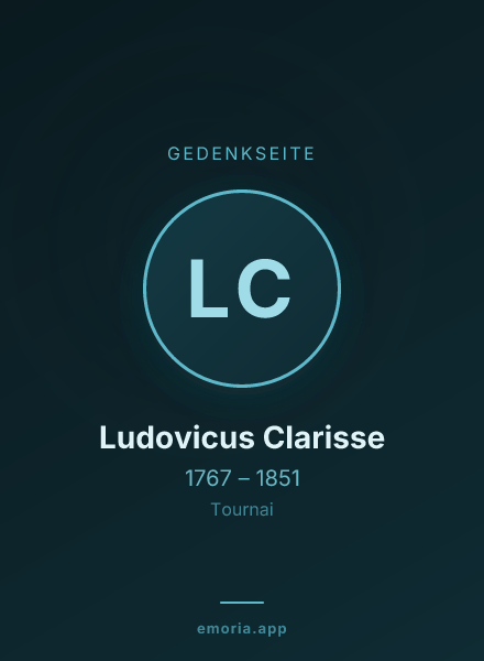 Gedenkportrait von Ludovicus Clarisse