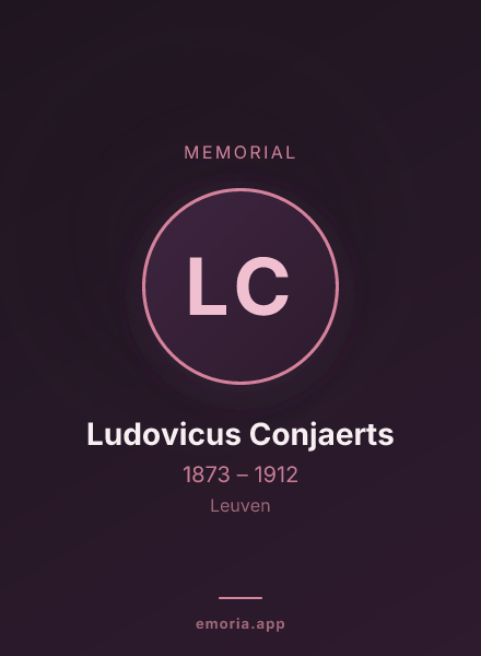 Memorial portrait of Ludovicus Conjaerts