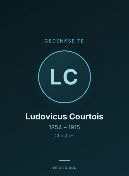 Gedenkportrait von Ludovicus Courtois