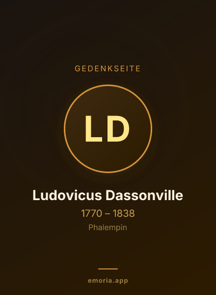Gedenkportrait von Ludovicus Dassonville