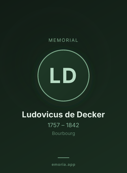 Memorial portrait of Ludovicus de Decker