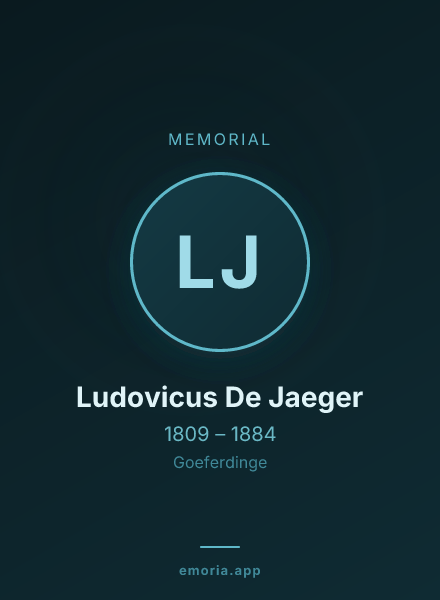 Memorial portrait of Ludovicus De Jaeger