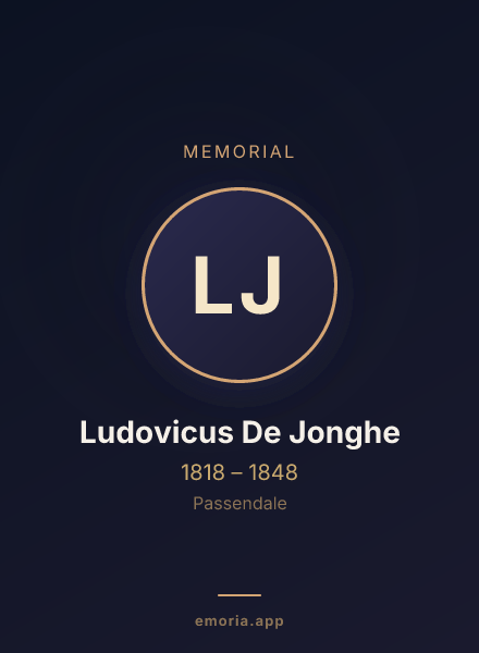 Memorial portrait of Ludovicus De Jonghe