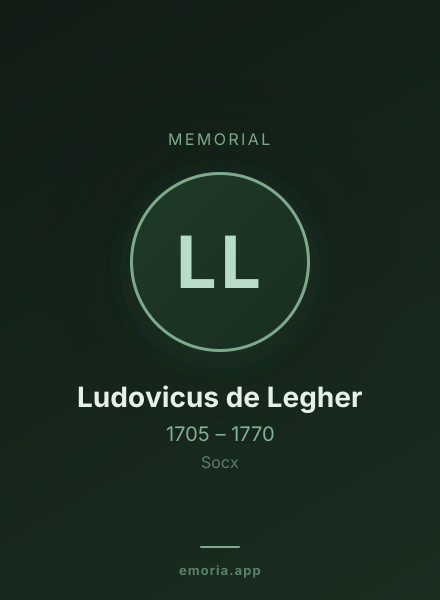 Memorial portrait of Ludovicus de Legher