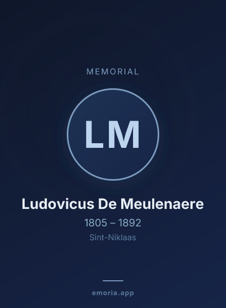 Memorial portrait of Ludovicus De Meulenaere
