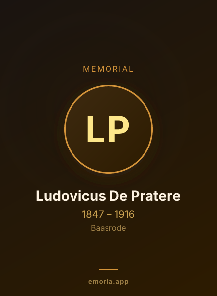 Memorial portrait of Ludovicus De Pratere