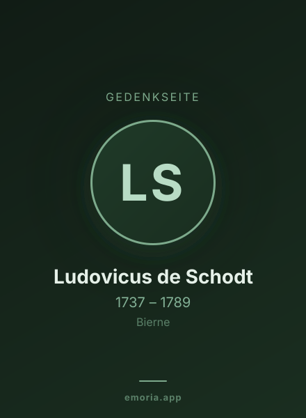 Gedenkportrait von Ludovicus de Schodt
