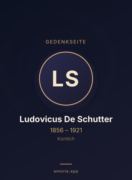Gedenkportrait von Ludovicus De Schutter