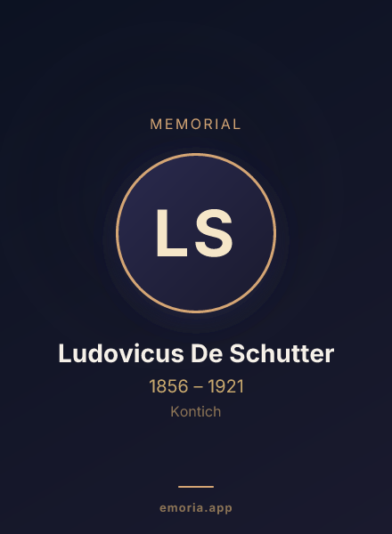 Memorial portrait of Ludovicus De Schutter