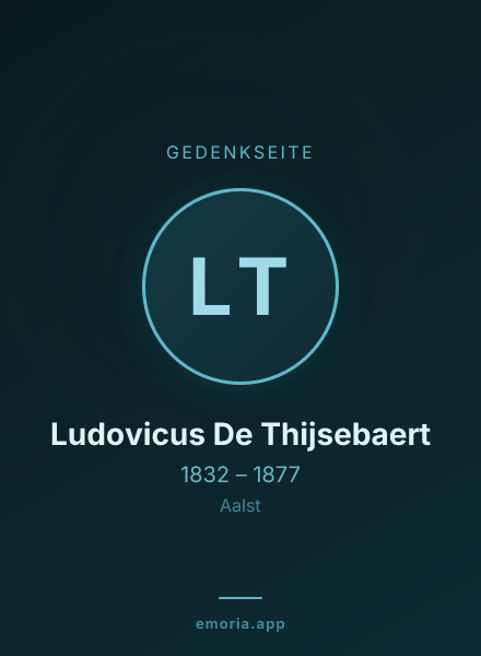 Gedenkportrait von Ludovicus De Thijsebaert