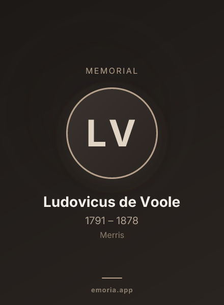 Memorial portrait of Ludovicus de Voole