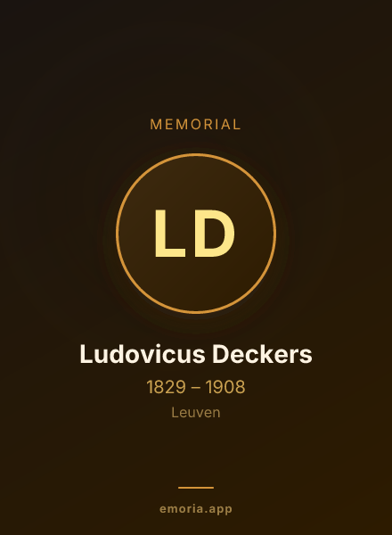 Memorial portrait of Ludovicus Deckers