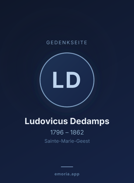 Gedenkportrait von Ludovicus Dedamps