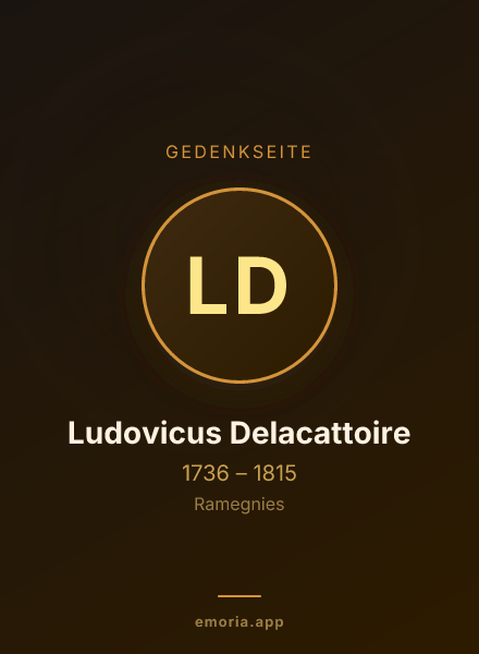 Gedenkportrait von Ludovicus Delacattoire