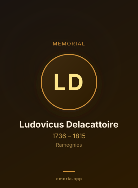 Memorial portrait of Ludovicus Delacattoire
